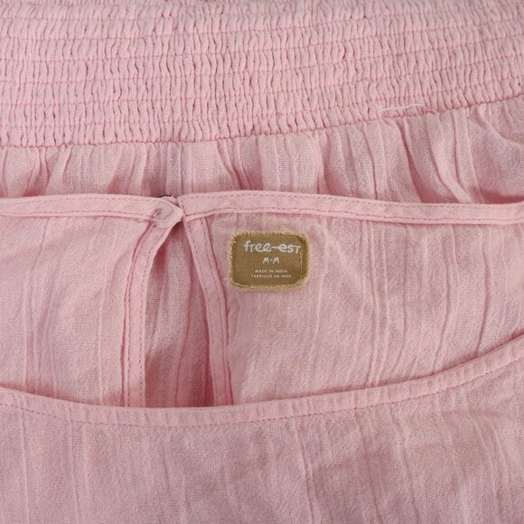 Free People Free-Est Sutton Mini Dress Flutter Sleeve Smocked Wide Boat M 283563 - Picture 7 of 7